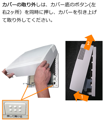 情報分電盤（カバー）の取り外し手順