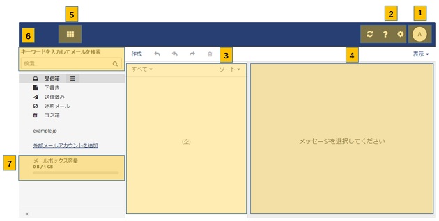 メールホーム画面